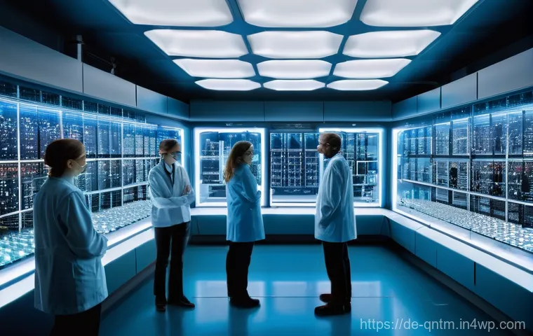 양자 컴퓨터의 산업 발전 가능성 - **Quantum Molecular Simulation in a German Research Lab:** A hyper-realistic image of a cutting-edge...