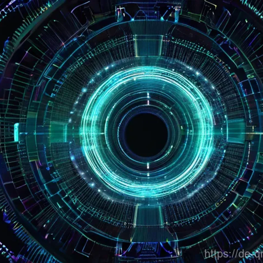 양자 컴퓨터의 비즈니스 모델 혁신 - **Quantum Nexus: Unseen Computational Power**
A visually stunning and abstract representation of...