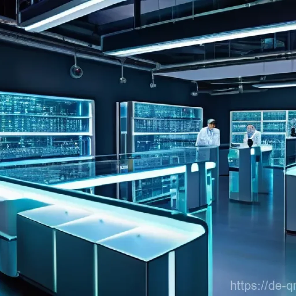 양자 컴퓨터의 다양한 응용 가능성에 대한 논의 - **Prompt 1: The Quantum Leap in Material Science**
    "An intricate, brightly lit futuristic labora...