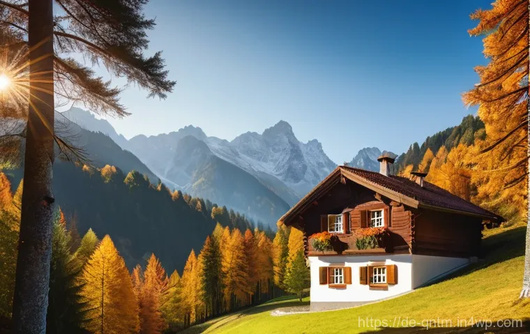 양자 알고리즘의 실제 사례 분석 - **Prompt 1:** A breathtaking panoramic view of the Bavarian Alps during early autumn. The sun is low...
